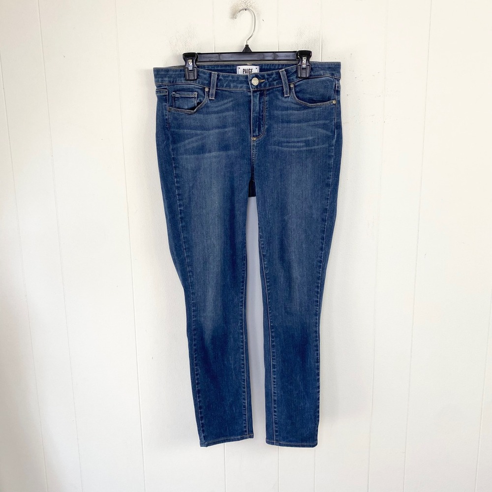 PAIGE Verdugo Ankle Skinny Jeans Medium Wash Denim Size 32